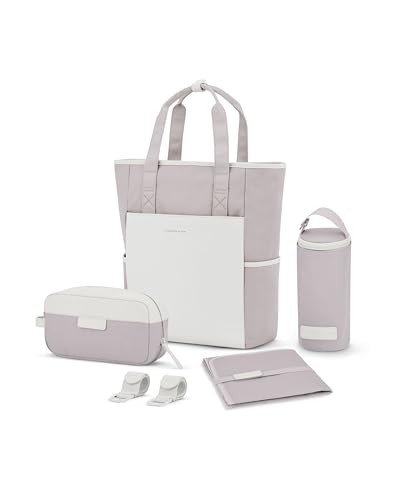 Kapten & Son Rucksack Lindby Diaper Set Muted Clay 18L | 2in1 Wickelrucksack & Wickeltasche mit Kinderwagen- und Kofferbefestigung | inklusive Kulturtasche Wickelunterlage & isolierter Flaschenhalter