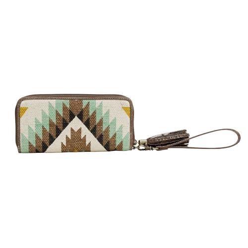 Myra Bag Imazica Wallet, S-7089 - Eco-Friendly Woven Fabric Wallets for Women with Leather Accents and Aztec-Inspired Design, Wristlet Strap, Clutch, Purse as a Birthday Gift for Mom, Sister, Friend3