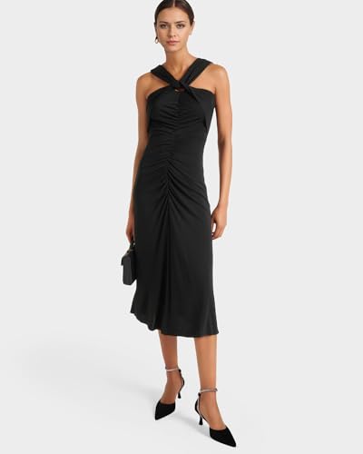 MUCCCUTE Kitten Heels for Women Closed Pointed Toe Heels Rhinestone Ankle Strap Elegant Comfortable Dressy Wedding Party Work Pumps2