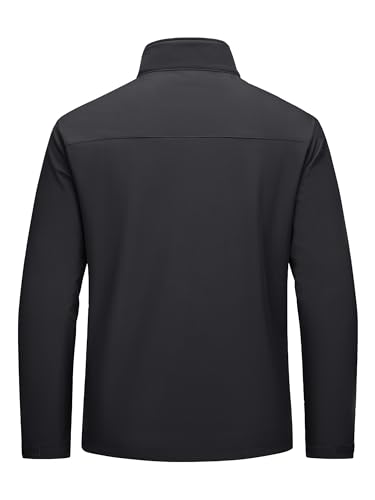 KEFITEVD Men's Tactical Jacket Fleece Lined Softshell Jackets Waterproof Stand Collar Jacket Outdoor Hunting Coat2