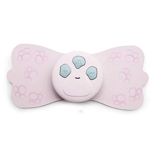 JJZXPJ Mini Smart Massage Sticker ，Neck Shoulder Massager Usb Charging Portable Massagers Pads Low Frequency Pulse Physiotherapy Instrument (Pink)