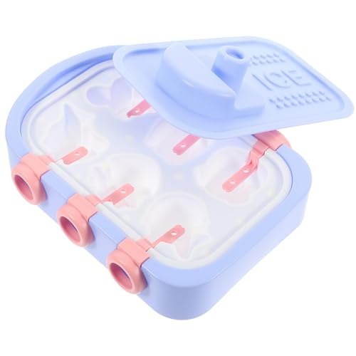 ULTECHNOVO Molde de Silicona para Paletas de Hielo Reutilizable para Molde para Helado DIY Seguro y Duradero Fácil de Desmoldar y Limpiar Color Azul