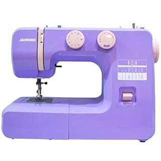 Janome Lovely Lilac Easy-to-Use Sewing Machine with Interior Metal Frame, Bobbin Diagram, Tutorial Videos, Made with Beginners in Mind for Garments, Patchwork, Light Quilting