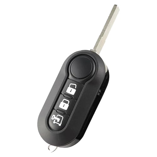 Menibeuty Carcasa de Mando a Distancia con 3 Botones, Carcasa Funda Llave Compatible con Fiat 500, Ducato, Punto, Panda, Lancia, Accesorios Fiat 500 de Repuesto