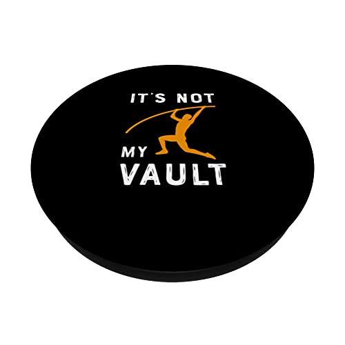 Pole Jumping I Athletics Design for Pole Vault Athlete PopSockets Swappable PopGrip, Black - Image 2