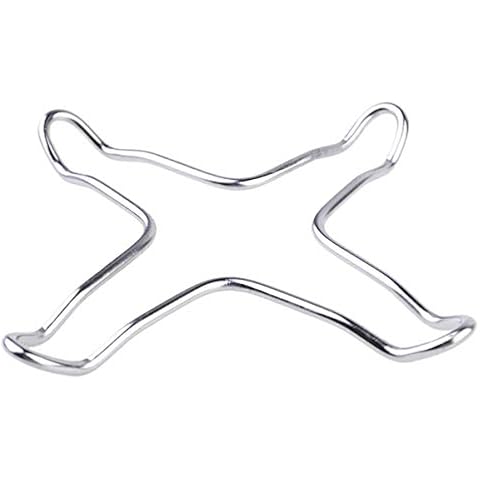 Cabilock Gasherd Wok Ring Gasherd Aufsatz Edelstahl Gasherd Kreuz Topfträger Verkleinerung für Küche Espressokocher Kaffeekocher Moka Silber Cover