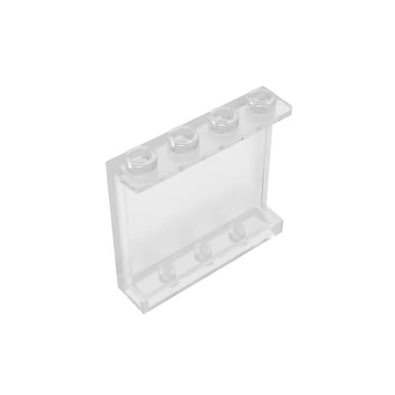 Gobricks GDS-751 Panel 1 x 4 x 3 (Side Supports/Hollow Studs) 50PCS Compatible with Lego Toy 60581 6223055 DIY Parts and MOC Components for Major Brick Brands Color:Trans Clear 40