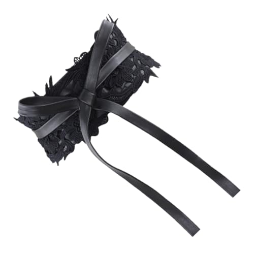 Lace Waist Belt for Women Wide Fashion Waistband Belt Stylish Dress Accessory Waist Enhancer Chic Design for Outlining Figure Black