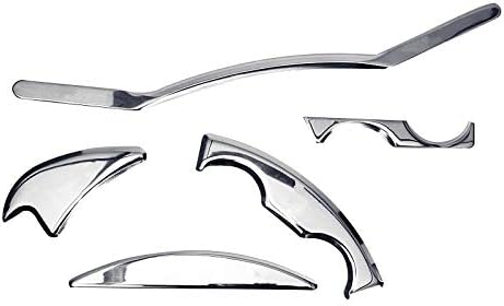 Honza Juego de 5 piezas de acero inoxidable para masaje muscular de tejido IASTM de relajación de cuerpo entero para la circulación sanguínea