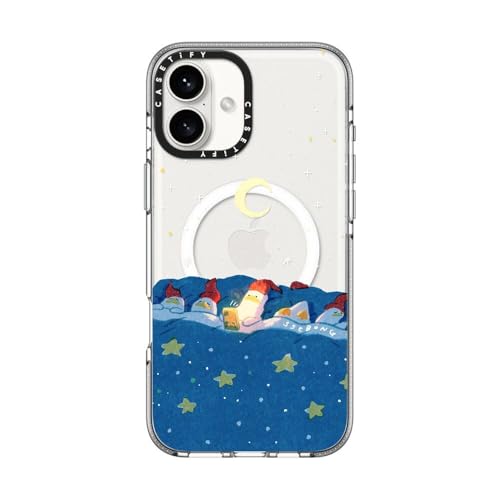 CASETiFY �N���A MagSafe �Ή� iPhone 16 Plus �P�[�X [���ςȂ� / 2m����̗����������N���A (MIL�K�i3�{����) / ���C�����X�[�d�����Magsafe�Ή�] - LATE NIGHT - �N���A