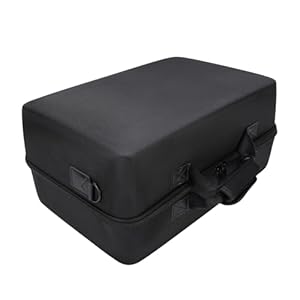 aqxreight Console Harde Schaal Draagtas Grote Capaciteit Controller Beschermende Reiszak voor Headset Verticale Basis USB -kabels Grijs Kan met Toegevoegde Trolley de Console Harde Schaal (BLACK)