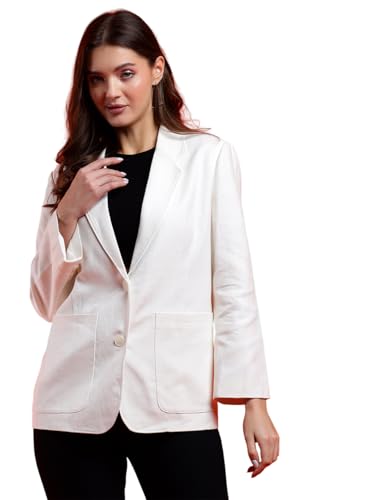 Image of KOTTY Womens Cotton Blend Standard Length Elegant Style Coat - Classic Style with Modern Detailing