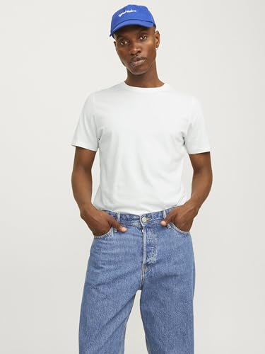 Weißes Herren T-Shirt von Jack & Jones aus Bio-Baumwolle mit Crew Neck