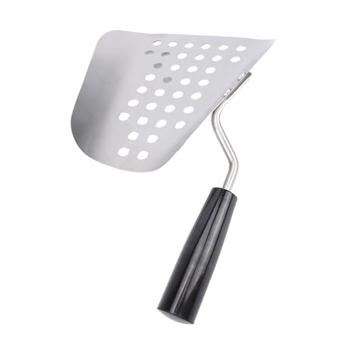 Walfront Pala Rápida para Palomitas de Maíz, Herramienta de Llenado Rápido de Acero Inoxidable Perforado con Cómodo para Uso Doméstico, Restaurantes o Eventos