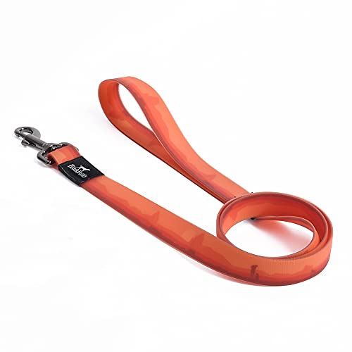 BlackDoggy Correa de perro resistente al agua, sin olor, fácil de limpiar, con cierre giratorio resistente para perros pequeños, medianos y grandes (mediano, naranja) Cover