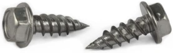 #8 x 1 Self-Piercing Screws/Unslotted/Hex Washer Head (1/4 AF) / Steel/Zinc / 4,000 Pc. Carton