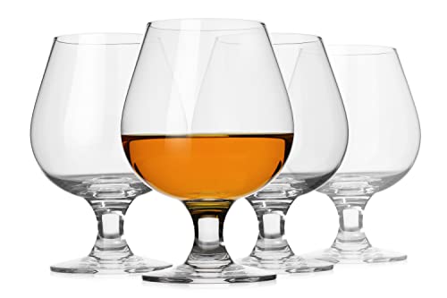 image for LUXU Crystal Brandy Snifter,Modern & Unique Stemmed Brandy Glasses,Pre