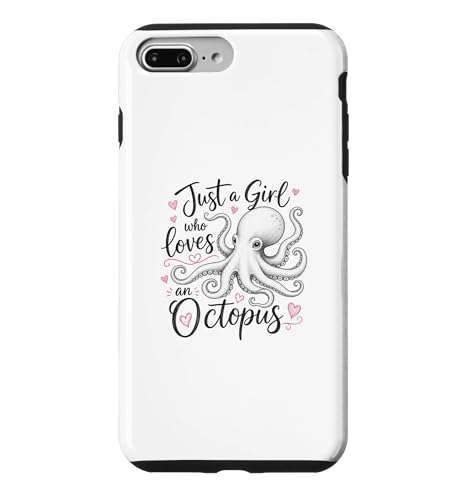 Just a Girl Who Loves an Octopus Cute Octopus �X�}�z�P�[�X iPhone 7 Plus/8 Plus �p