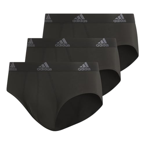 adidas Men's Performance Stretch Cotton Brief Underwear (3-Pack) Designed for
