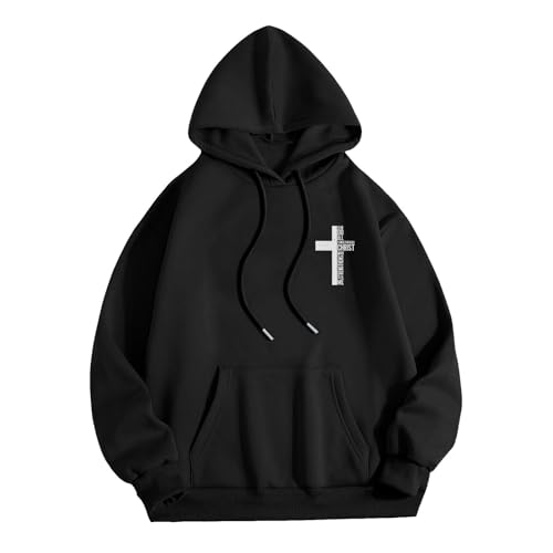Living Proof of A Loving God Hoodies for Men Long Sleeve Oversized Hoodies Christian Faith Religious Pullover4