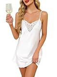 💕【Geschenke für Damen】Das Lovasy Elegant Satin Nachthemd ist ein ideales Geschenk für Frauen zum Jahrestag, Geburtstag, Valentinstag, Weihnachten und Muttertag.