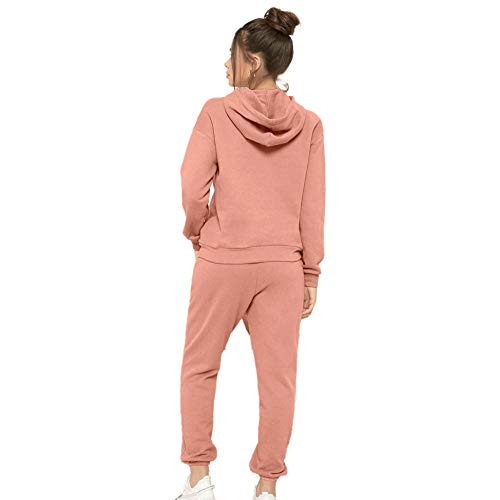Image of Women's Tracksuit /Sweatshirt + Pant Set Peach