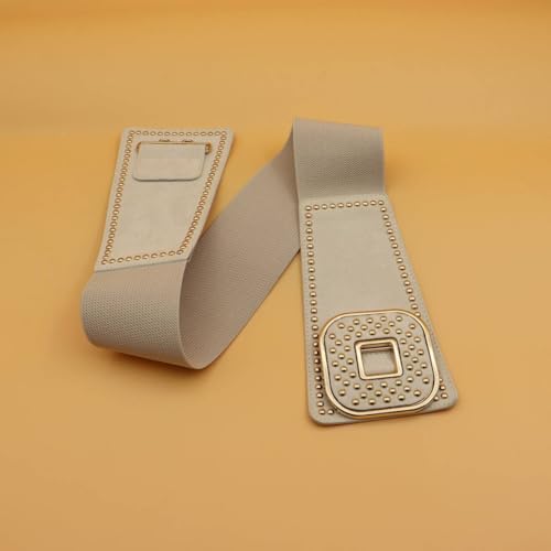 ZYALTFDC Women's Belts Wide Elastic Waist Belts for Women Dresses Thick Stretchy Chunky Vintage Retro Cinch Waistband3