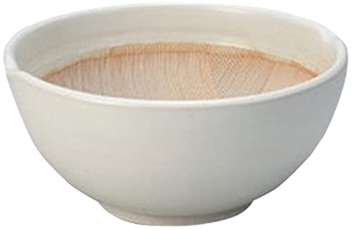 Set of 10 Mortar Pot, White Glaze Ripple Round Mortar No. 4.2, 5.3 x 4.9 x 2.4 inches (13.5 x 12.5 x 6.2 cm), Restaurant, Commercial Use, Tableware