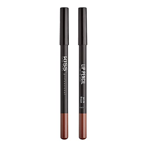 Image of Kiss New York Professional Slim Long-Wear Lip Liner Pencil, Matte Finish