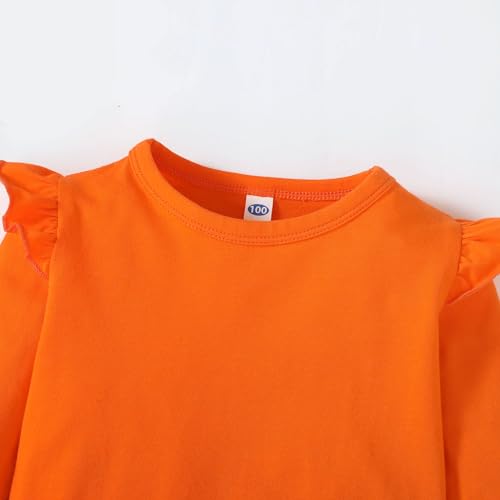 Image of LYSMuch Toddler Baby Girls Blouse Long Sleeve Ruffle Shirt Solid Top Clothes