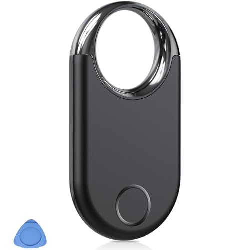 Image of Air Tracker Tag 1 Pack, Black - Bluetooth 5.3 Tracker and Item Finder Work with Apple Find My (iOS /iPadOS /MacOS Only), Locate Keys /Luggage /Backpack and More, Replaceable CR2032 Coin Battery
