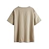 SOLY-HUX-Womens-Casual-Letter-Print-Tee-Half-Sleeve-Loose-T-Shirt-Top SOLY HUX Women's Graphic Oversized Tees Letter Print Summer Tops Vintage Half Sleeve Loose Casual T Shirts Beige/Black M