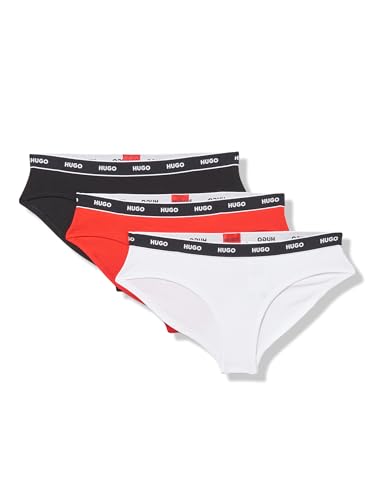 HUGO Men's 3-Pack Repeat Logo Cotton Stretch Briefs