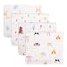 Accmor 4 Pack Burp Cloths, Muslin Burp Cloths, 100% Cotton 6 Layers Extra Absorbent and Soft Large Hand Wash Burp Cloths