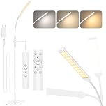 Mojimdo LED Floor Lamp with Remote, Touch Control Bright Floor Lamps, Dimmable 3 Color Modes&10 Brightness Standing Lamp, Flexible Arm Reading Lamp for Living Room Bedroom Office-USB Adapter Included