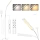 120 LED Stehlampe, helle Stehlampen für Wohnzimmer, 3 Farbmodi & 10 Helligkeiten 3000K-6000K Standlicht, Schwanenhals Leselampe mit Fernbedienungen für Schlafzimmer Büro
