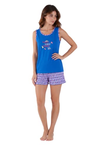 Pyjama court anti-transpiration : ensemble débardeur short coton frais