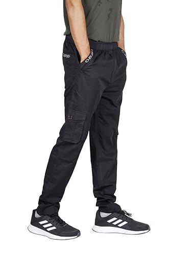Image of KARTAVYA Cotton Cargo Track Pant for Men, Men's Regular Fit Track Pants Lower with Multi-Pockets & Side Pockets, Regular Fit for Men Track, Pajama for Men