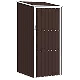 vidaXL Gerätehaus ohne Boden Geräteschuppen Garten Schuppen Gartenhaus Gartenschrank Geräteschrank Braun 87x98x159cm Verzinkter Stahl