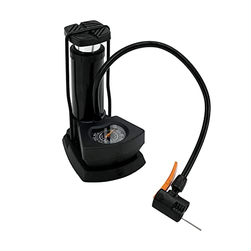 Pompe de vélo portable Alephnull noire avec manomètre pour valves AV DV SV