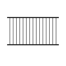 Deckorators Aluminum Classic 6 ft. x 36 in. Textured Black Line Rail Kit
