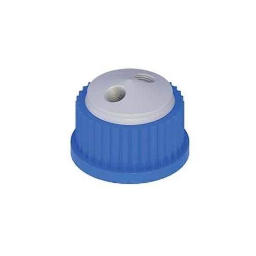 Cole-Parmer EY-12018-54, Solvent Delivery Cap GL25, Blue/White (Pack of 5 pcs)