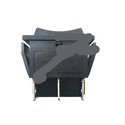 Interrupteur KCD4 6 broches réinitialisation 25x31 mm 16A 250V - 3