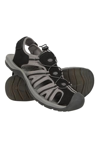 Mountain Warehouse Bay Reef Mens Shandals - Synthetic Upper Shoes, Neoprene Lining Sandals, Lightweight, Cushioned Foam Footwear - Spring Summer, Walking, Travel Black Adult Shoe Size 8