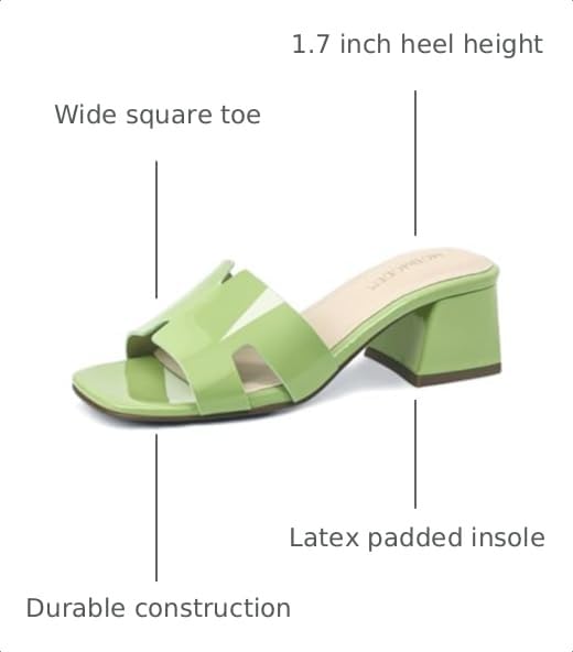 Image of Women's Chunky Open Toe Low Block Heels Kitten Dressy Heels for Women Low Heel Sandals for Women Summer Comfy Heels