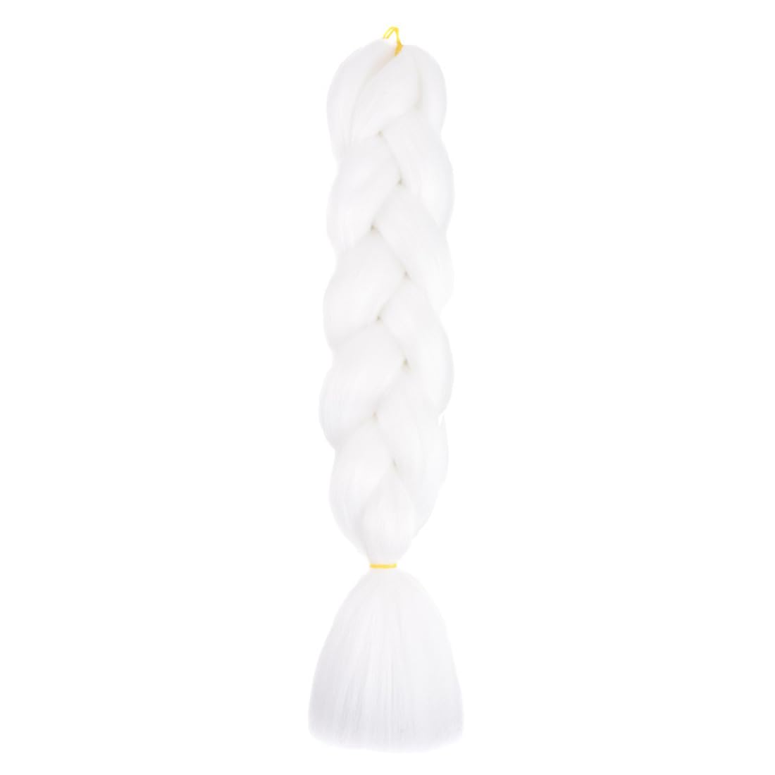 Pelo para Trenzas Africanas, 1 Piezas Extensiones de cabello pelucas accesorios Trenzado de cabello Jumbo trenza, Cabello Sintético Trenzas Africanas Suave y Duradero, 100g, Blanco