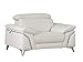 HomeRoots 31" Fashionable White Leather Chair