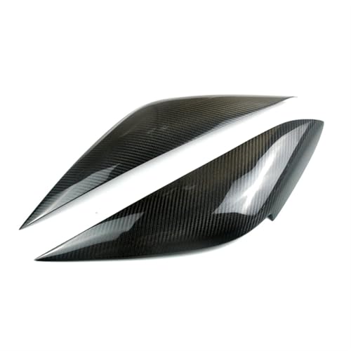 Bloqueador de lluvia para coche Tira de cubierta de lámpara de faro delantero de fibra de carbono real, pegatina embellecedora para cejas, accesorio para Honda compatible faro de cejas