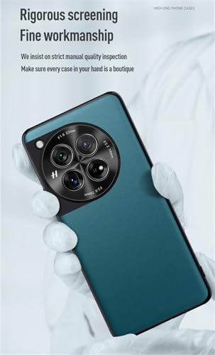 Étui OnePlus 12 cuir PU vert pour utilisation active au quotidien