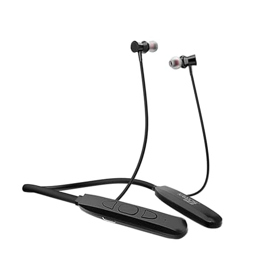 Kratos Vibez N1 Bluetooth Earphones with 13mm Drivers, Rich Music Experience, 10 Hours Playtime, Type C Fast Charging, Neckband Earphones with Voice Assistant & IPX4 Water Resistant